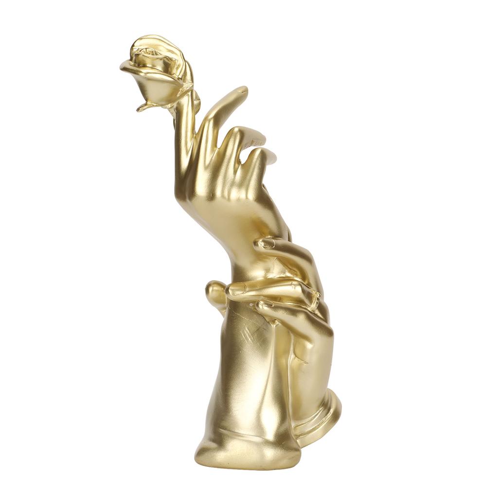 Ręcznie Wykonana Rzeźba Róży Żywica Elegancka Unikalna Statuetka Róży Dwuręcznej do Dekoracji Domu