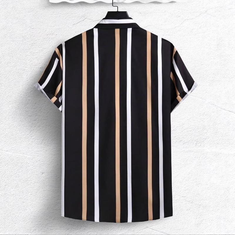 Summer New Men's Casual Beach Printed Short-sleeved Versatile Fashion Shirt
