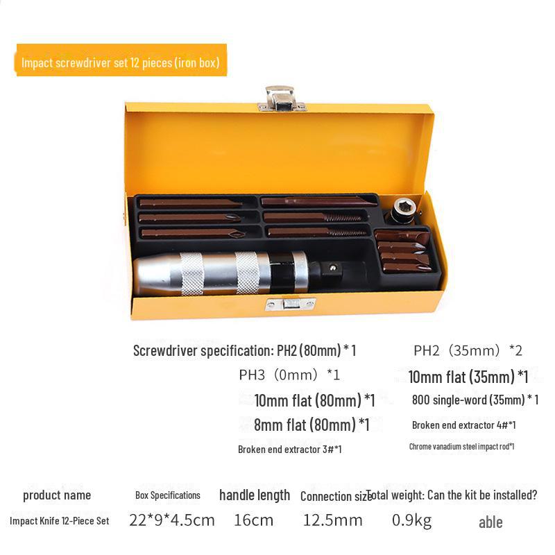 Șurubelniță cu percuție cu cap de șurub multifuncțional super dur