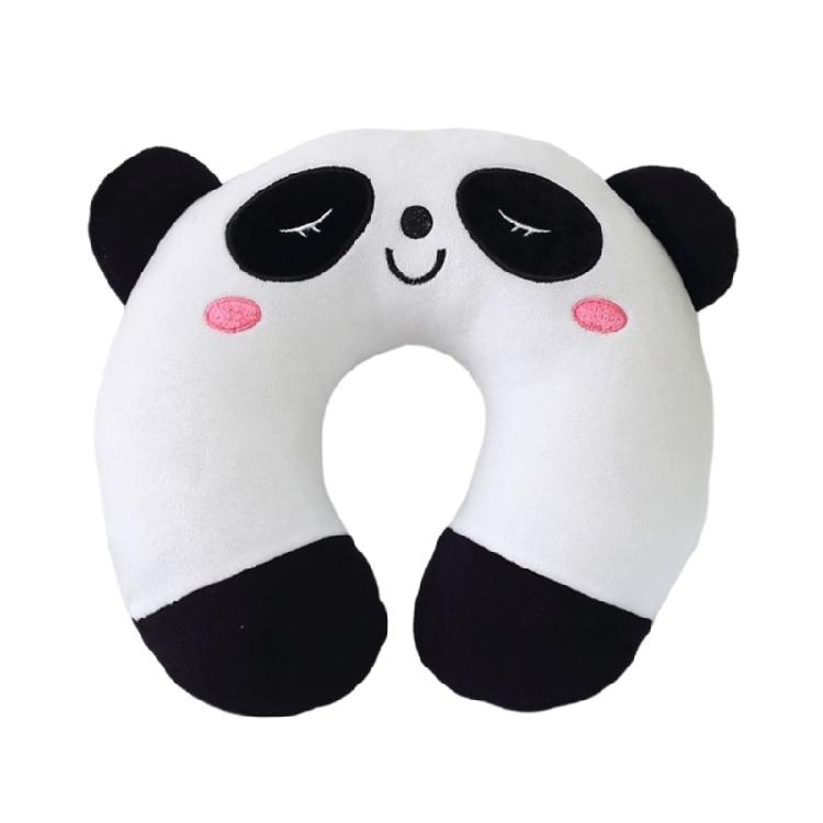 Cuscino da viaggio a forma di panda in peluche per collo, per bambini e adulti, che fornisce comfort e supporto per il collo