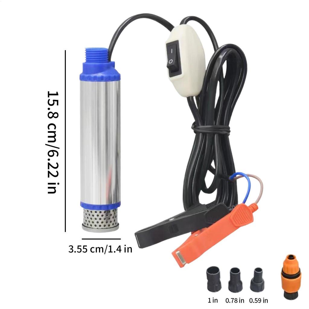 Tragbare Mini-Elektro-Tauchpumpe zum Pumpen von Dieselöl Wasser Aluminiumlegierungsgehäuse Kraftstoffumfüllpumpe für Auto Industrie