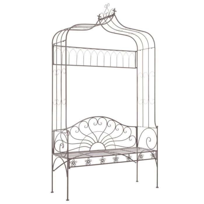 VidaXL Banc de jardin 122 cm Fer Marron antique