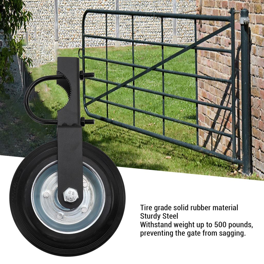 Gate Caster Heavy Duty Farm Gate Wheel Easy Installation 500lb Capacity Fence Wheel For Outdoor