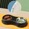 Dog Feeder Double Bowl Anti-overturning Anti-choking Bowl Pet Neck Guard Slow Food Stainless Steel Durable Dog Basin Dish Feeder