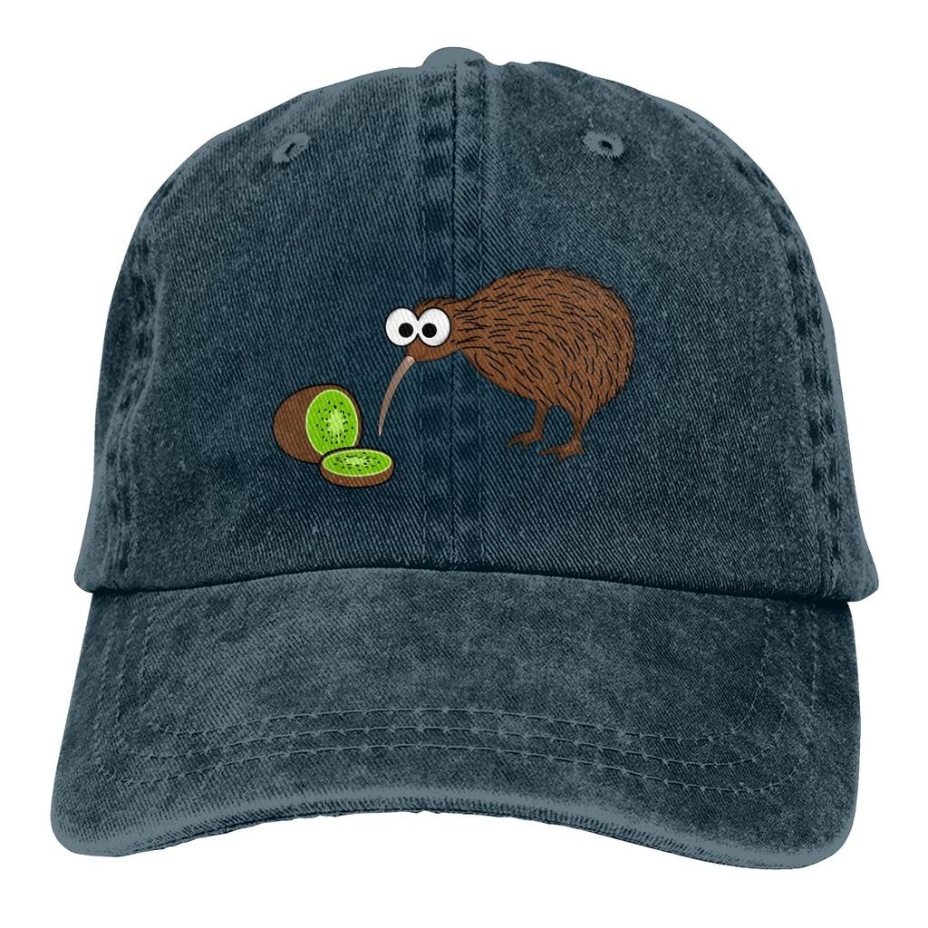 Washed Mens Baseball Cap Kiwi Bird Trucker Snapback Caps Dad Hat Cute Animals Golf Hats