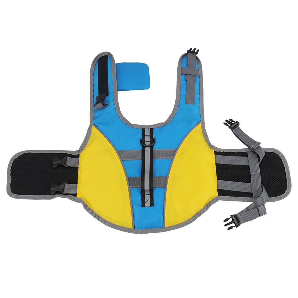 Blue Yellow Swimming Pet Vest Life Jacket Reflective Dog Harness Swimwear Dog Clothes