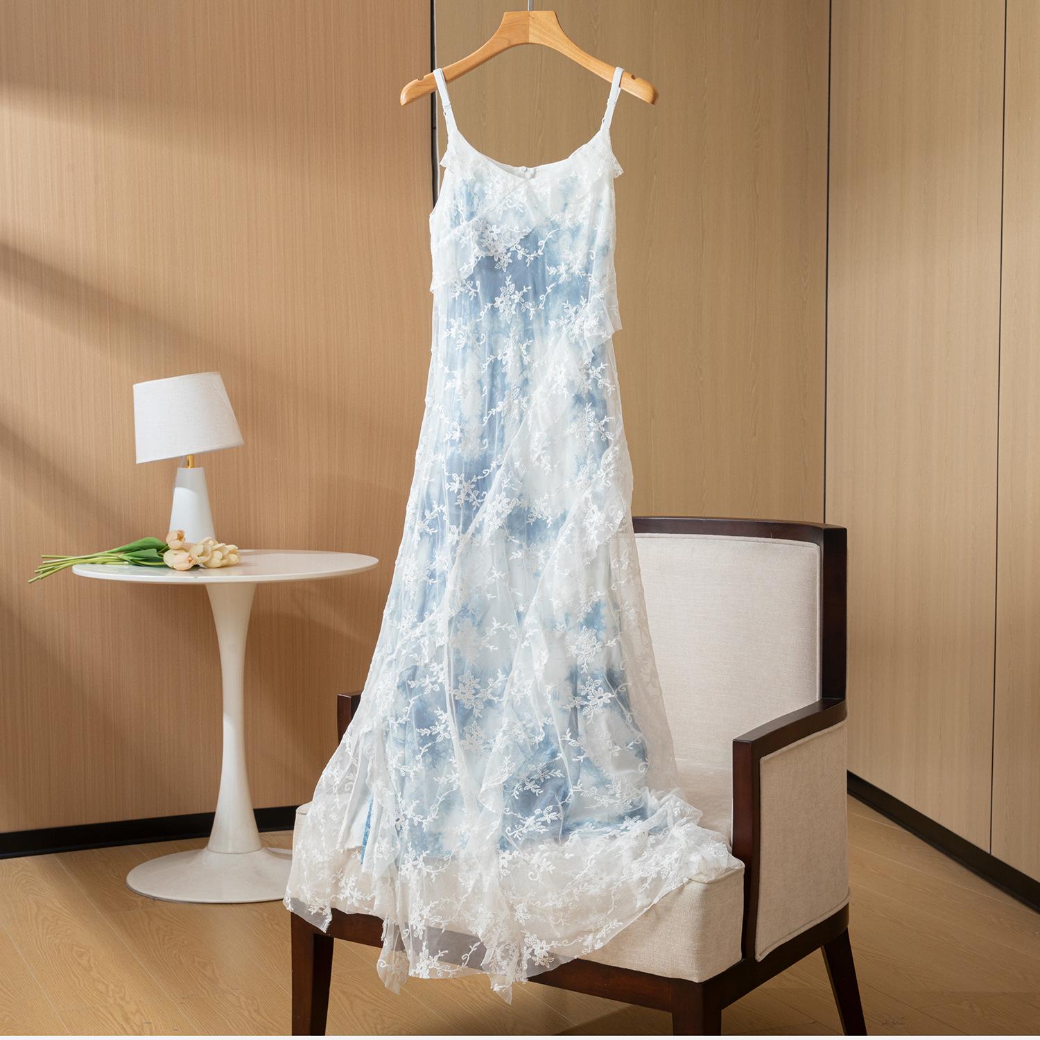 

Yunnan Tie-Dye Ruffle Strap Dress - Summer Fashion Design L