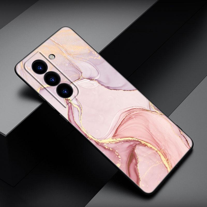Husă de telefon din marmură vintage pentru Samsung Galaxy S22 Pro S21 S20 FE Ultra S10 Lite S10 S10E S9 S8 Plus Husă moale TPU neagră