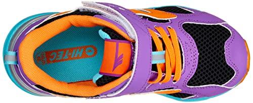 Hi-Tec KD046 FLASH FORCE KIDS Outdoor Sneakers, LED Camping, Purple, 15.0 cm, 2E