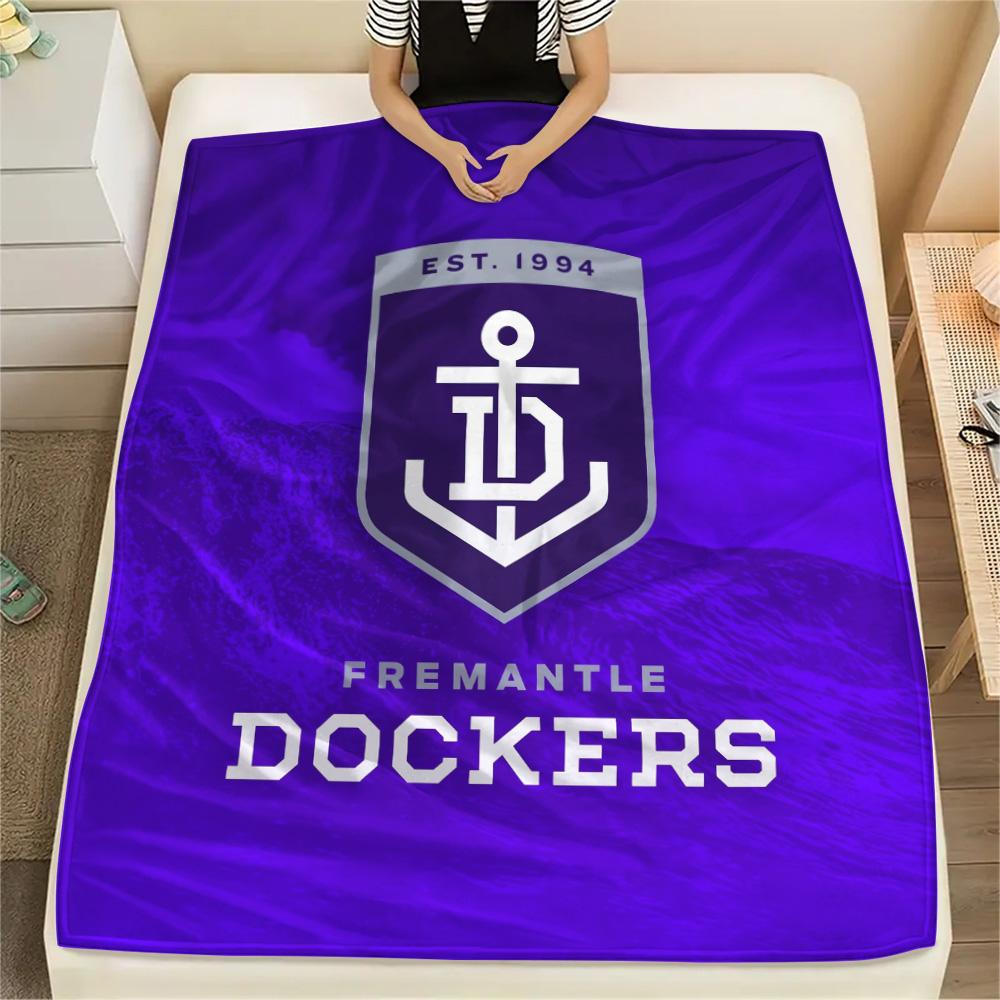 Фланелевое одеяло с принтом Fremantle Dockers, Высококачественное, Удобное для всех сезонов, Декор для дома, Тепло и уют 80cm x 120cm