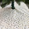 Christmas Decorations Five-star Print Plush Tree Skirt Plush Christmas Tree Decoration Christmas Tree Skirt