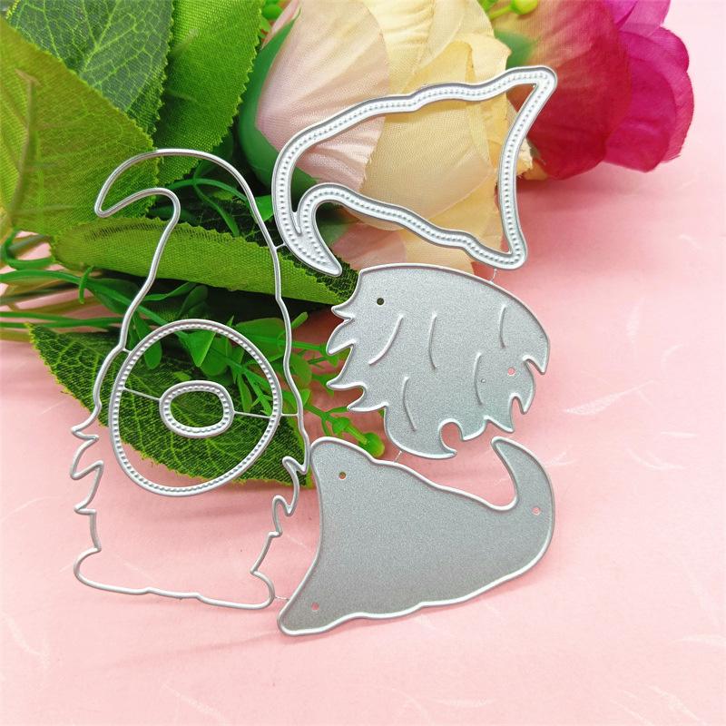 

Костюм Санта-Клауса, дизайн, стиль, трафарет для резки металла для DIY, скрапбукинг, альбом, фототиснение, бумажная карта, ремесленный декор серебряный