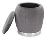 Hocker Aufbewahrung Paris Grau Silber Cm Ø 43X43