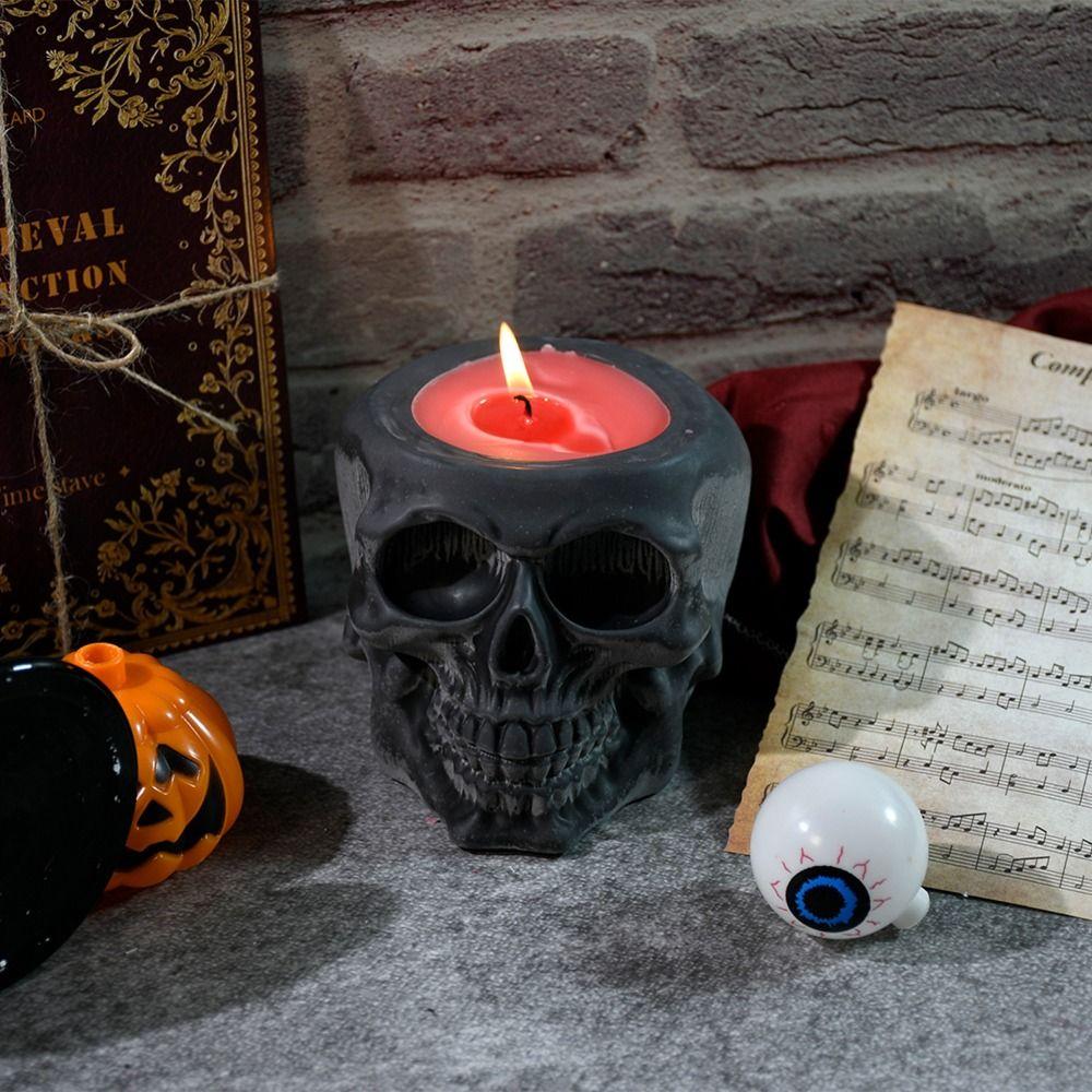 DIY Skull Candle Jar Molds 3D Halloween Candle Jar Mold Skull Resin Molds  for Beginners