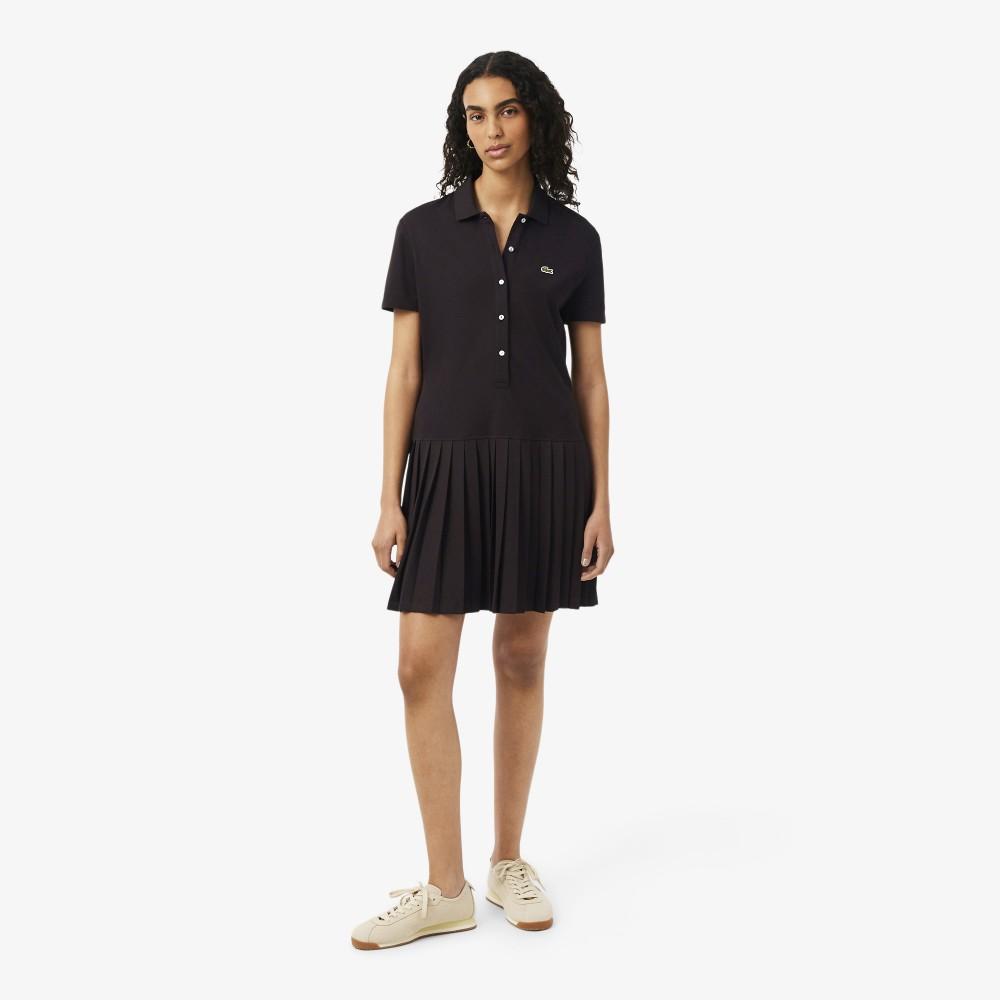 [Lacoste] Женское мини-платье-поло с коротким рукавом из пике EF8839-56G3LA 34