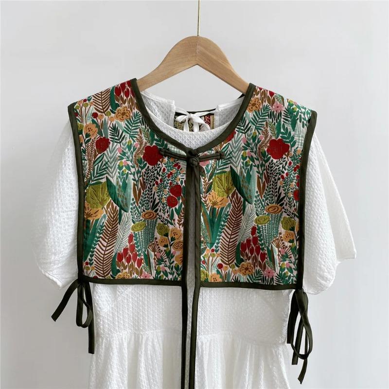 Vests Women Embroidery Lace Up Chic Vintage All Match Casual Korean Fashion Summer Classic Prevalent Waistcoat Harajuku Delicate