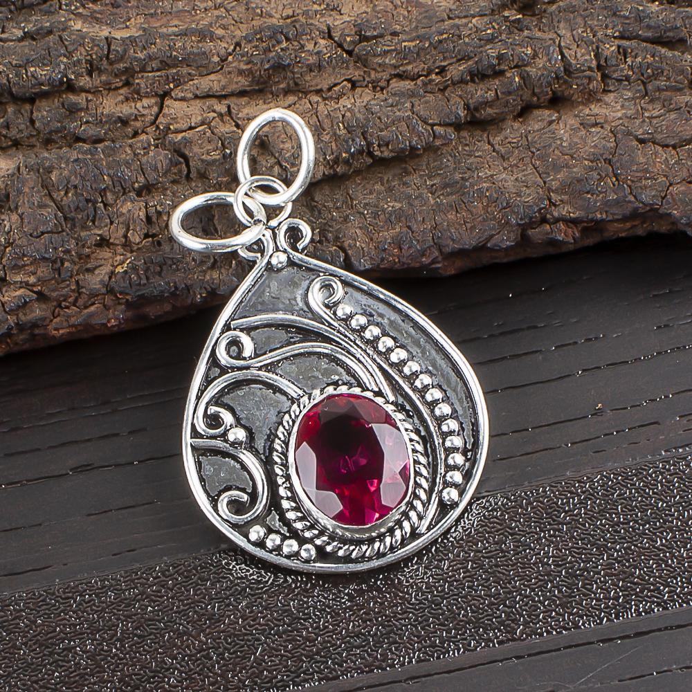 

Кулон с драгоценным камнем розовый турмалин, Ювелирные изделия ручной работы из стерлингового серебра 925 пробы, Ювелирные изделия-кулон для медитации для женщин 1.45 Inches розовый