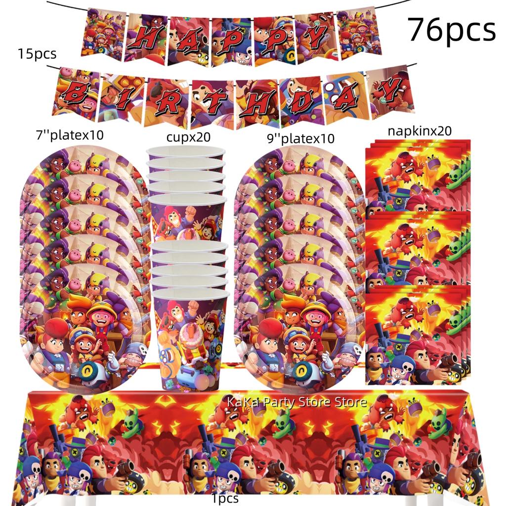 Game thme Birthday Party Decorations Disposable Tableware Tablecloth Plate Cup Napkin Baby Shower Boys Party Favors Supplies