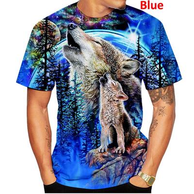 Neueste Coole Mode 3d Wolf T Hemd Persönlichkeit Tier Kurzarm T-Shirts