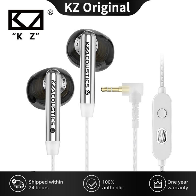 KZ Duet Quad Core Dual Dynamic Drivers Hi-Fi Earphones 3.5mm/Type C In-Ear Wired Headset For Music Stereo High-Fidelity Sound With MIC