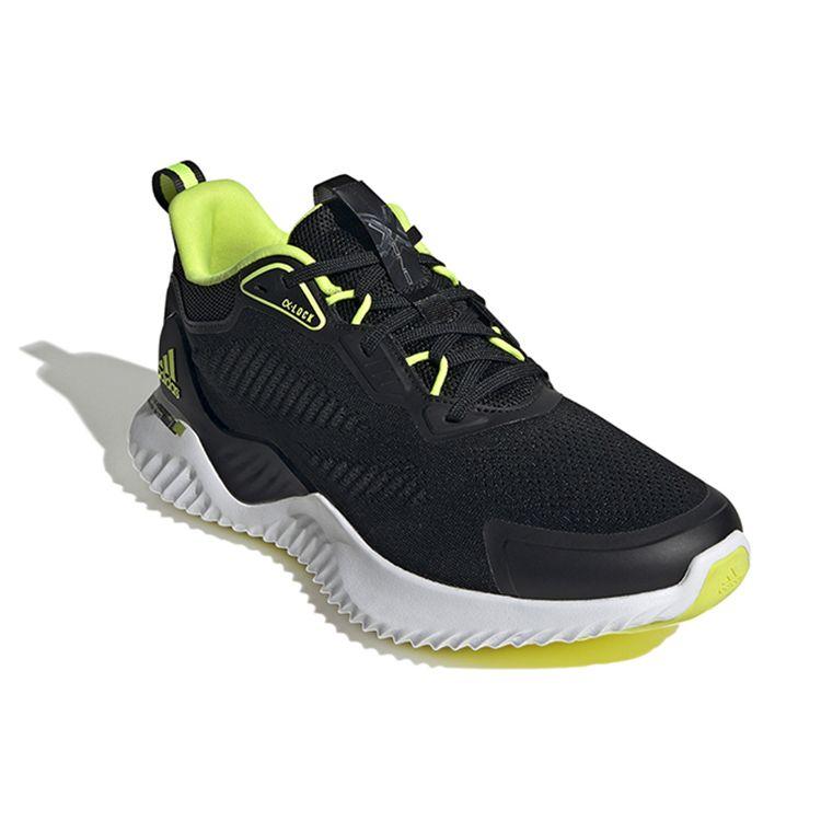 Adidas Alphabounce Beyond Soft Comfortable Fabric Durable Low-Top Casual Running Shoes Unisex Sneaker Black Green HP2635
