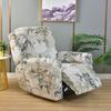 Printed Elastic Recliner Sofa Cover Soft Stretch Single Sofa Covers For Living Room Pets Kid Split Functional Lounger Chair Case