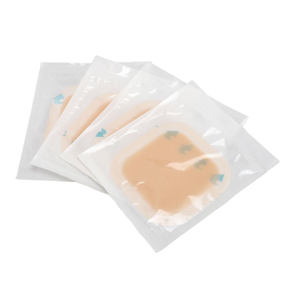 4pcs Hydrocolloid Wound Dressing Ultra Thin Self Adhesive Fast Healing Waterproof Bedsore Wound Dressing for Bedsore