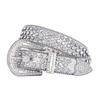 Vintage Rhinestone Sparkly Punk Belt with High-End Pin Buckle