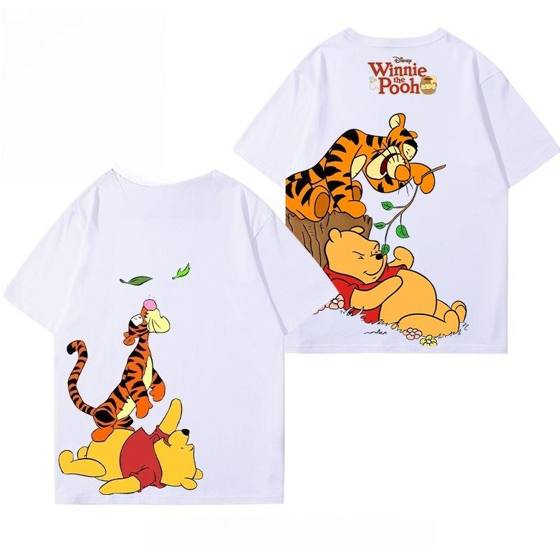 Tigger Winnie The Pooh Joint Shortsleeved Summer Boys and Girls Street Loose Tshirt Pure Cotton Skinfriendly Top