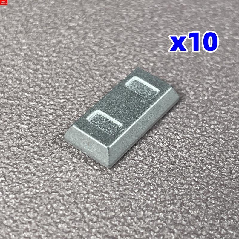 Non-Toxic Moc Bricks Utensil Ingot Bar Dollar Coin Money Gold Silver Painted Gold Gem Treasure Box 99563 Building Blocks Children'S Toys