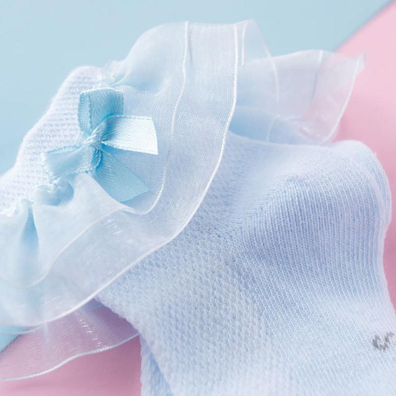 Women Princess Cute Ruffle Lace Comfortable Thin Section Mesh Bow Knot Casual Socks