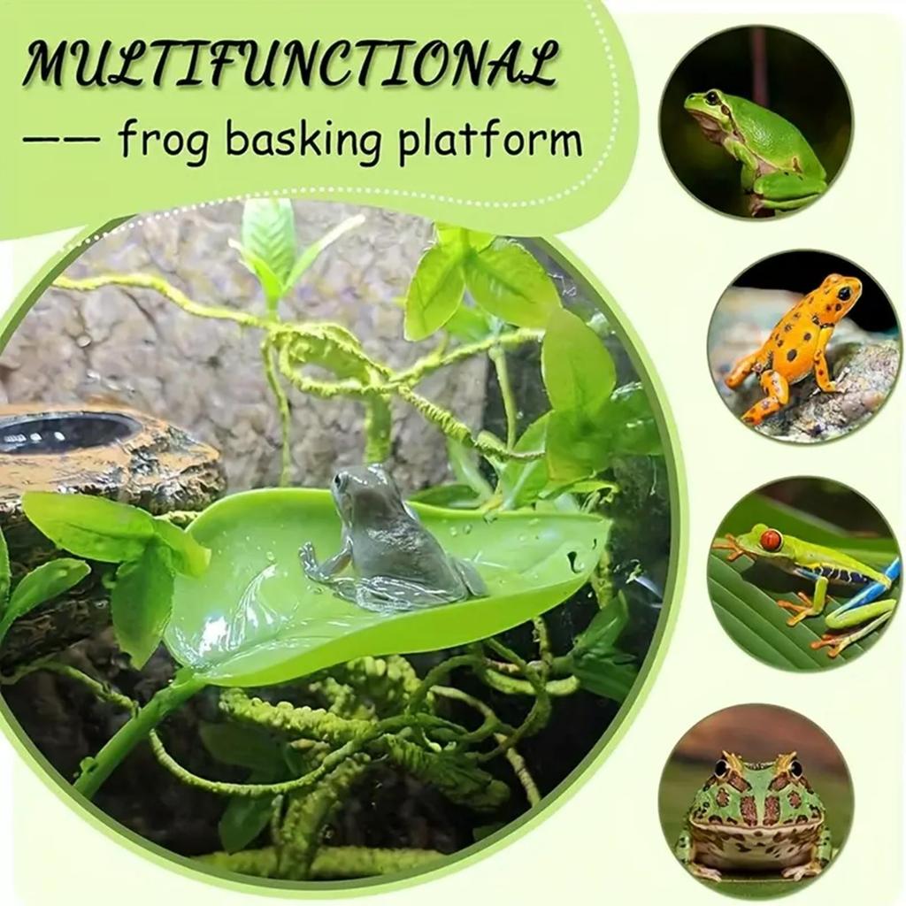 Schildkrötenbecken Sonnenplatz Blattförmige Aquarien Landlebensräume Reptilienbecken Dekoration mit Saugnäpfen Baumfroschbecken Zubehör