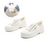Summer Casual Single Shoes Women's 2025 New Versatile Round Head Lace-up Little White Shoes Women's Fashion and Comfortable Sports Board Shoes Women