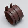 Armreif Doppelte Reihe Gürteldesign Armreif Handgelenkschmuck Euro-Amerikanischer Stil Doppelriemen Lederarmband Einfarbig Geometrisch