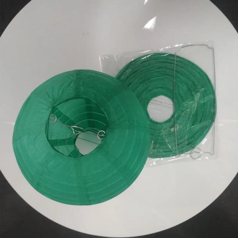 10-Inch Round White Paper Lantern, Red Mid-Autumn Festival & Wedding Decoration