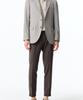 Man On The Boon [Loro Piana Fabric] Striped Wool Single Jacket_Gray 4714151004