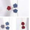 Flexible Fabric Curtain Clip Floral Twist Design Holdbacks for Drapes Home Decors Perfect for Office,Pack of 2