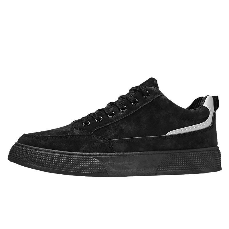 Men's shoes autumn 2024 new breathable board shoes men's Korean version trendy versatile casual leather shoes thick-soled wear-resistant trendy shoes