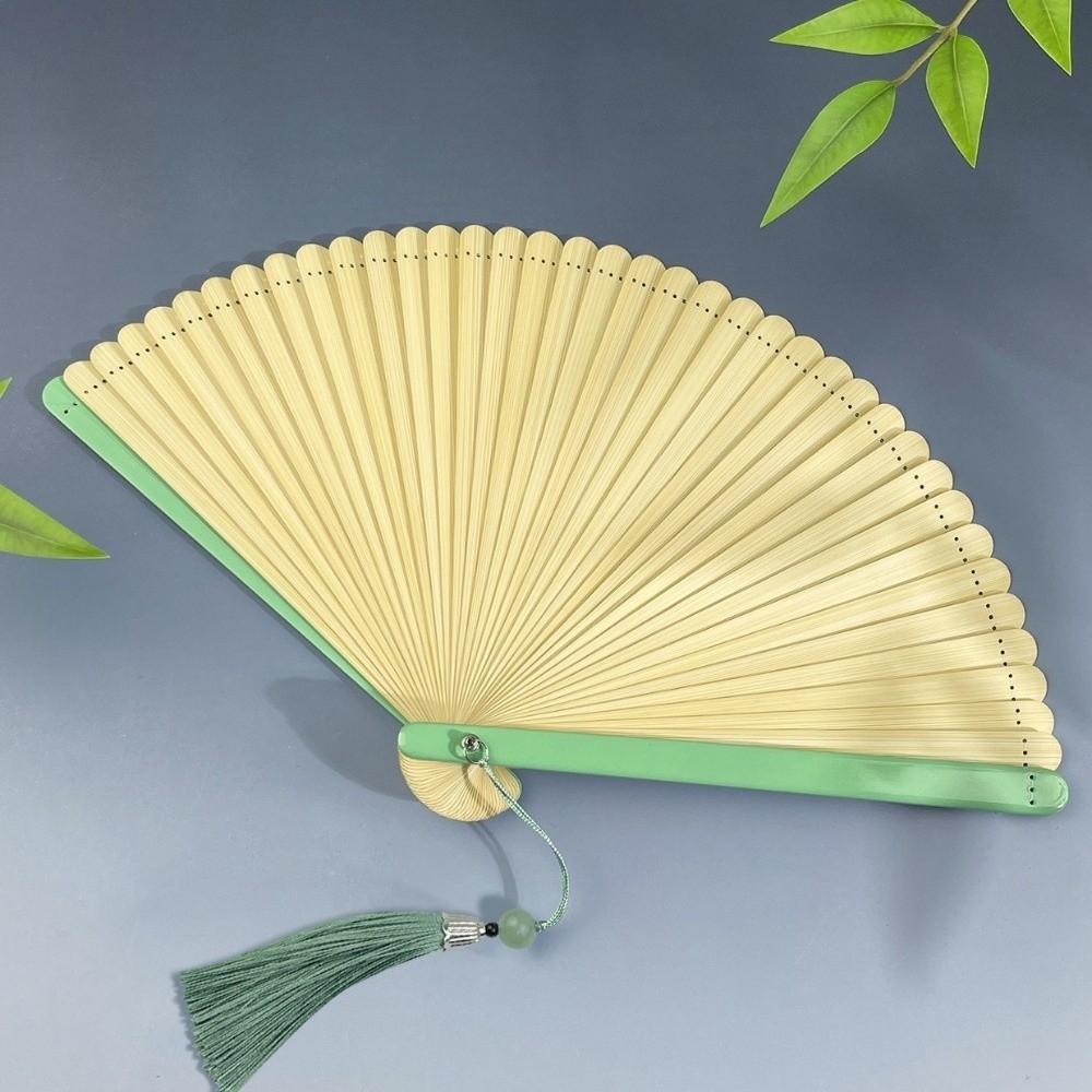 With Tassel Bamboo Folding Fan Ancient Style Handheld Fans Decor Fan Dance Fan Wedding Party Decor