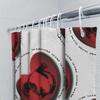 Red Bull Dog Pattern Shower Curtain Decorative Pet Bath Mat Waterproof Bathroom Decoration Size: 72x96 inches (180*243cm)