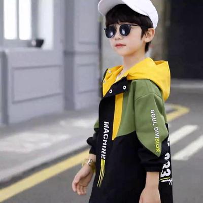 Frühling Herbst Jacke für Jungen Mode Patchwork Windjacke Casual Kapuzen Mantel Kinder Kleidung