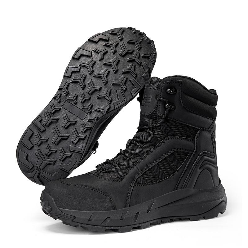 New large-size breathable tactical boots, special outdoor hiking wear-resistant training combat boots, high-top military boots