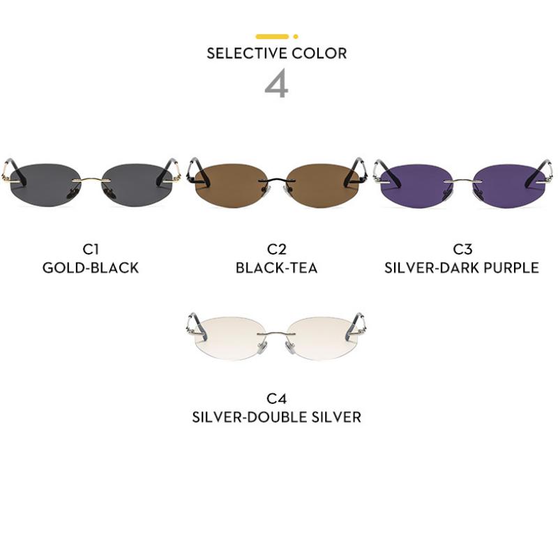 Ladies sunglasses, rimless oval sunglasses, personalized sunglasses