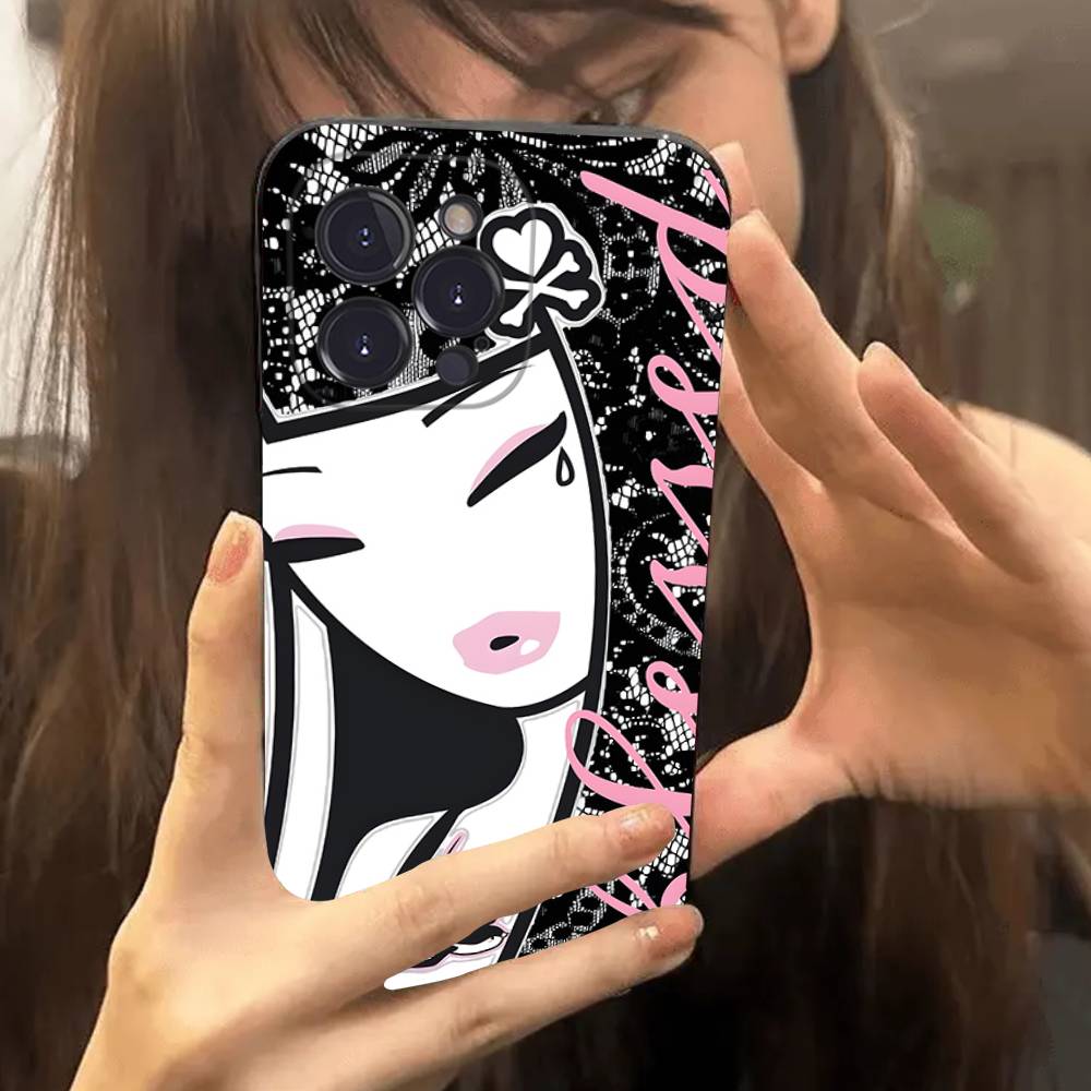 Character T-tokidoki Phone Case For Iphone 17 16 15 14 13 12 11 Pro Max Plus Black Shell Cover Case
