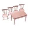 Handcrafted Miniature Wooden Table And Chair Set For Dollhouse Creative Play And Dining Room Scene Display Accessory