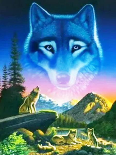 5D Diamond Embroidery Animals Rhinestone Mosaic Diamond Painting Wolf Full Square Round Drill Cross Stitch Home Decor