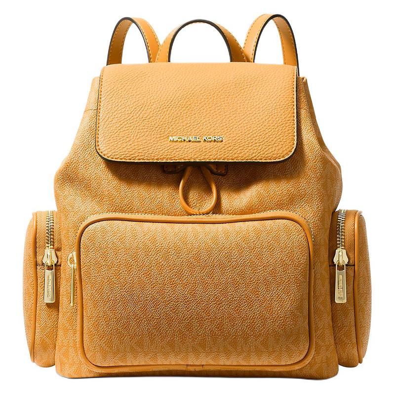 MICHAEL KORS Merritt Gold Hardware Coated Canvas Backpack Small Women s Orange золотой
