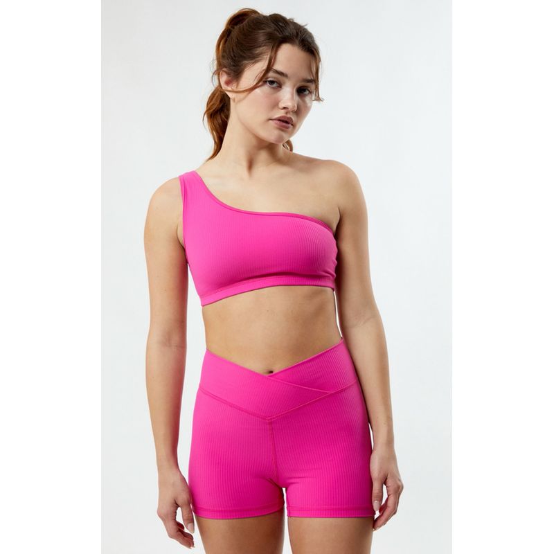 Los Angeles PA * C198 * 0 Sports Fitness Yoga One Shoulder Beauty Back Double Layer Fabric without Chest Pad Vest