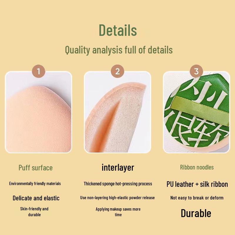 100% Cotton Marshmallow Cushion Puff - XL Makeup Blender for Wet & Dry Use