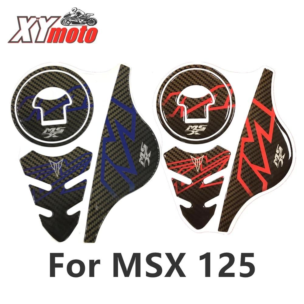 Oblek 3D Carbon Fiber Motocykl Kryt palivové nádrže Samolepky pro Honda Monkey MSX125 MSX 125 Tank Pad